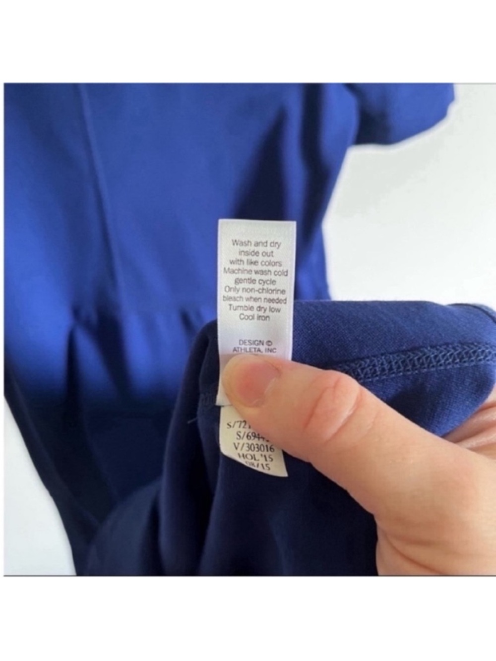 Athleta En Route dress blue ponte fit and flare zipper back - Picture 7 of 8